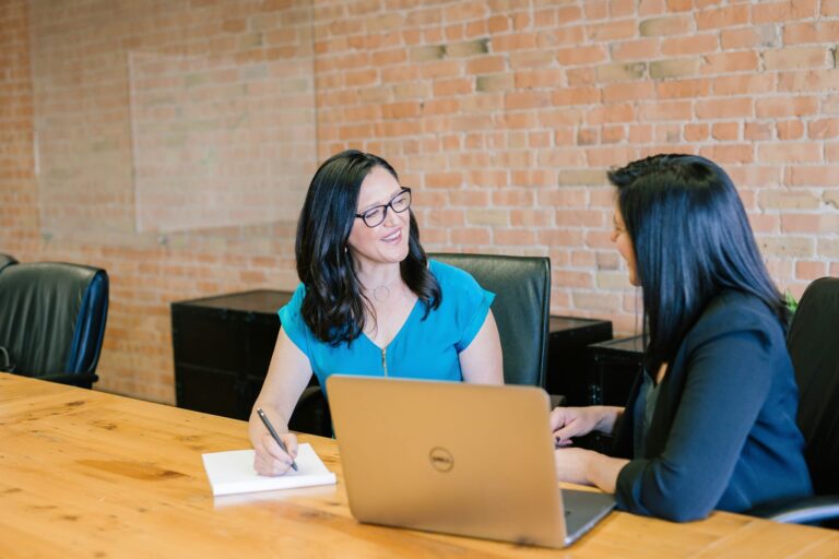Woman learning about annuities.